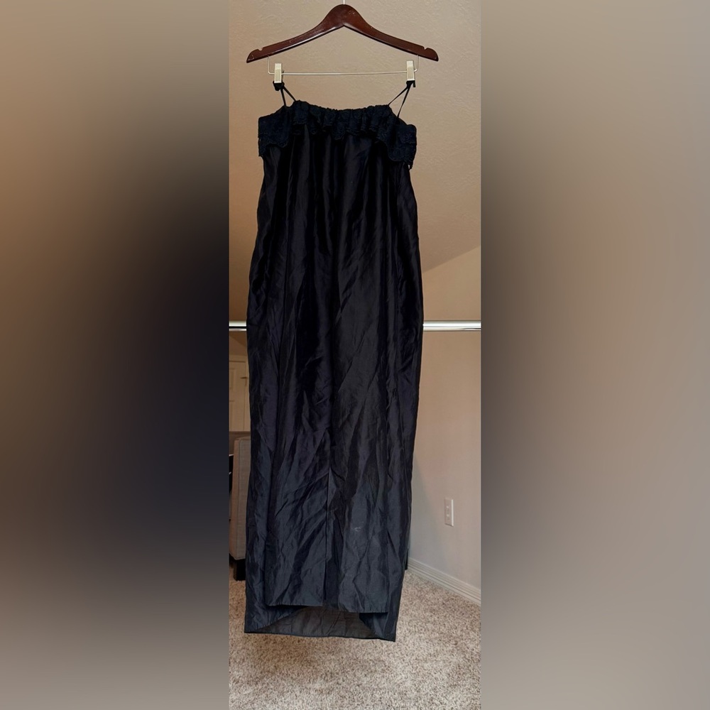 H&M Black Maxi Skirt/ Levincino dress with black lace, size M - Picture 8 of 13